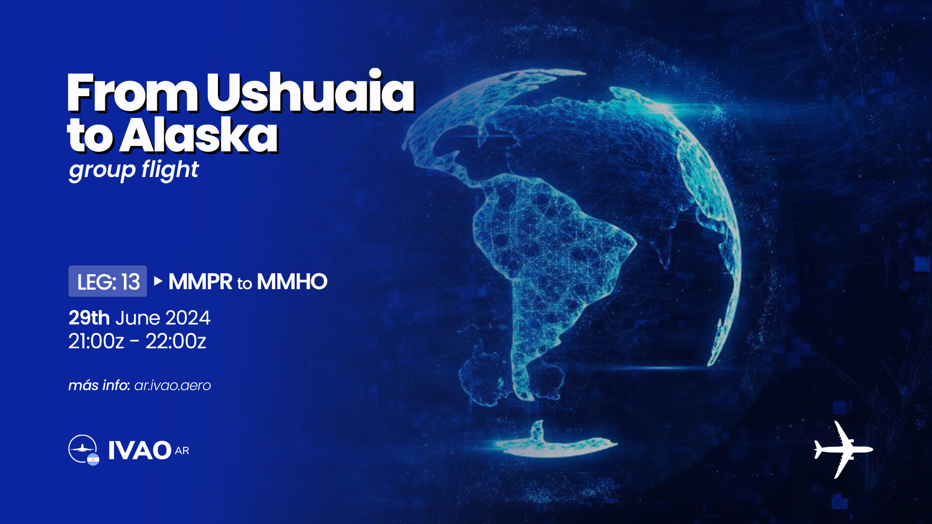 [29 JUN | 21z - 22z] [AR] Ushuaia to Alaska LEG 13 - Group Flight